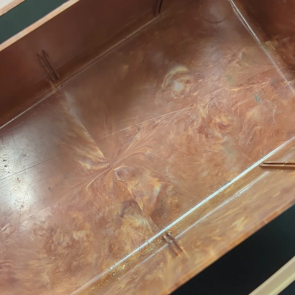 Vintage Marbled‎ Plastic Sewing Caddy Case